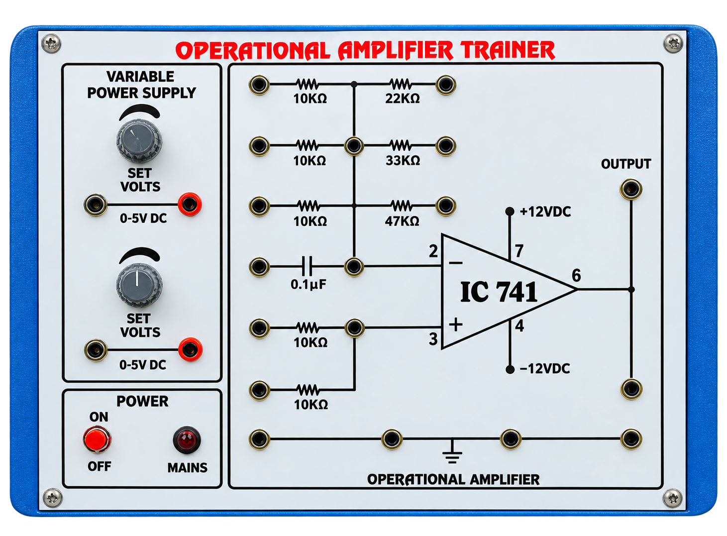 Operational Amplifier Trainer For Iti & Basic Kit