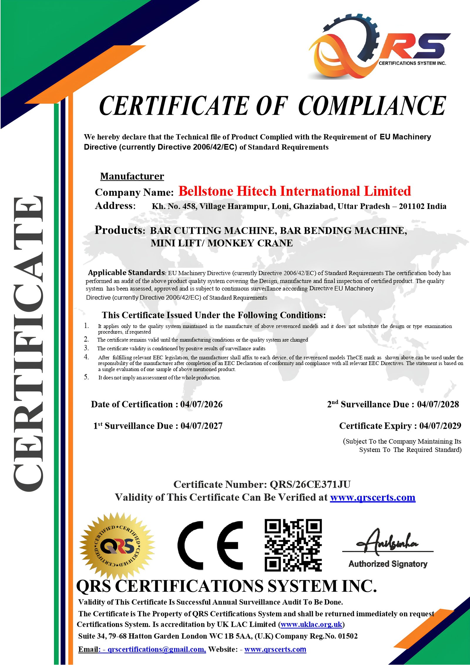 CE Certificate